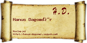 Hanus Dagomér névjegykártya